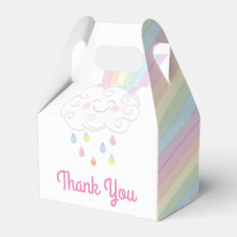 Caja Para Regalos Espoleta de Baby Shower con lluvia arco iris