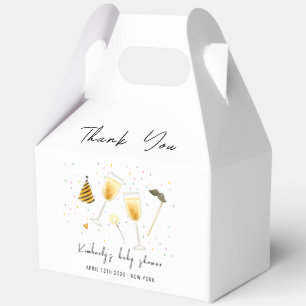 Caja Para Regalos Espolvorear Sip y ver Baby Shower de vidrio de cha