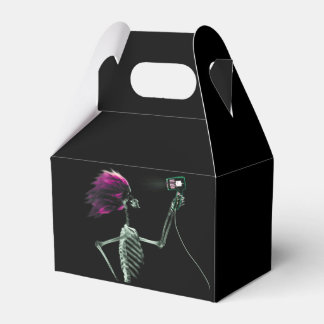 Caja Para Regalos Esqueleto de rayos X secándose el pelo con secador
