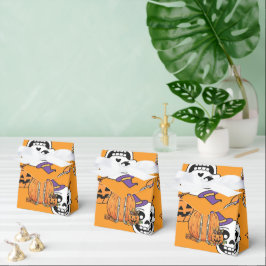 Caja Para Regalos Esqueleto Divertido Y Dulces Para Halloween