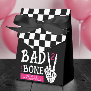 Caja Para Regalos Esqueleto Rosa Malo 2 el Hueso Fiesta de Cumpleaño