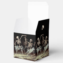 Caja Para Regalos Esqueletos bailando la muerte negra Halloween