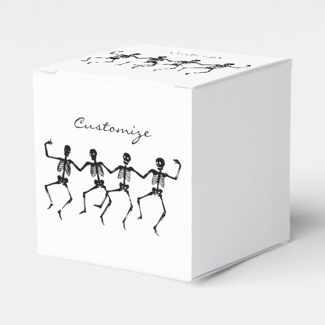 Caja Para Regalos Esqueletos bailarines Halloween Thunder_Cove (Costado Anverso)