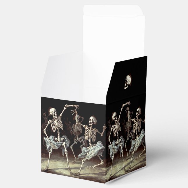 Caja Para Regalos Esqueletos danzantes Boda gótico (Abierto)