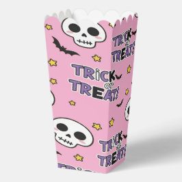 Caja Para Regalos Esqueletos Lindos Rosa Para Halloween