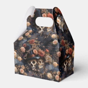 Caja Para Regalos Esqueletos románticos besando a Boda de cráneos gó