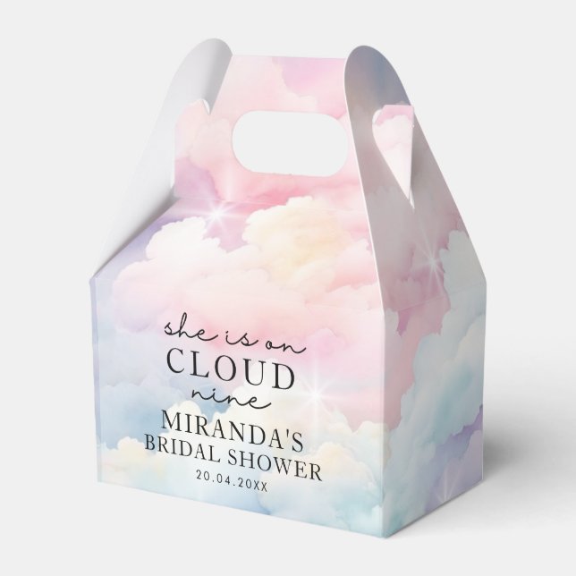 Caja Para Regalos Está en la Nueve Ducha Bridal de Nube (Front Side)