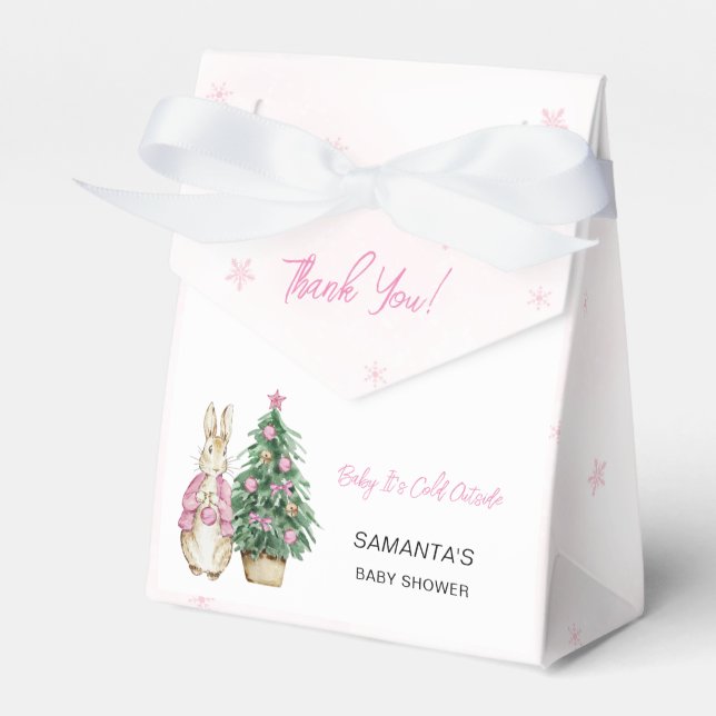 Caja Para Regalos Está frío fuera de Baby Shower (Front Side)