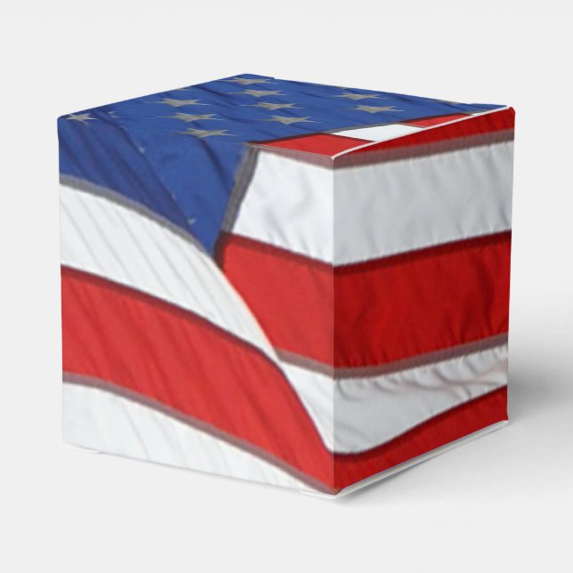 Caja Para Regalos Estados Unidos Bandera Estadounidense Diseño Patri (Reverso Costado)
