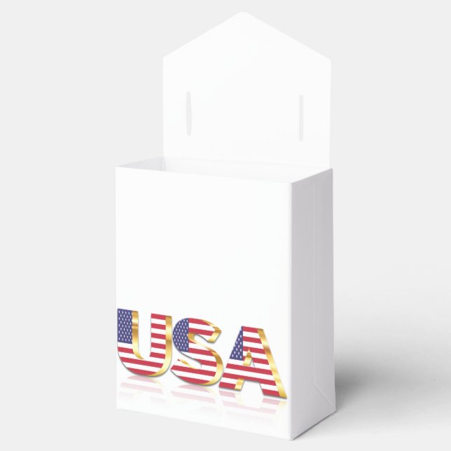 Caja Para Regalos Estados Unidos - Estados Unidos - Bandera - Patrió (Abierto)