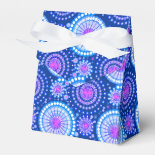 Caja Para Regalos Estallidos y ruedas, azul cobalto y blanco