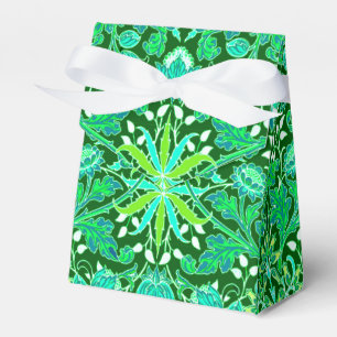 Caja Para Regalos Estampa de jacinto de William Morris, verde esmera