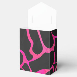 Caja Para Regalos Estampa de jirafa rosa caliente y negro