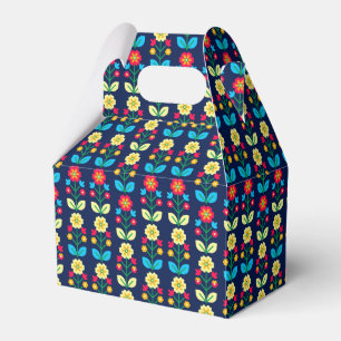 Caja Para Regalos Estampado de flores colorido