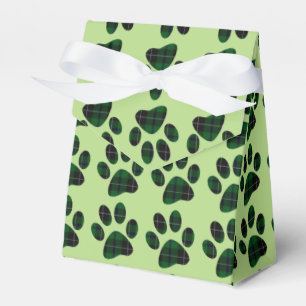 Caja Para Regalos Estampado de huellas de patas de cuadros escoceses