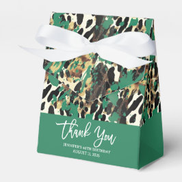Caja Para Regalos Estampado de huellas de piel de animales de safari