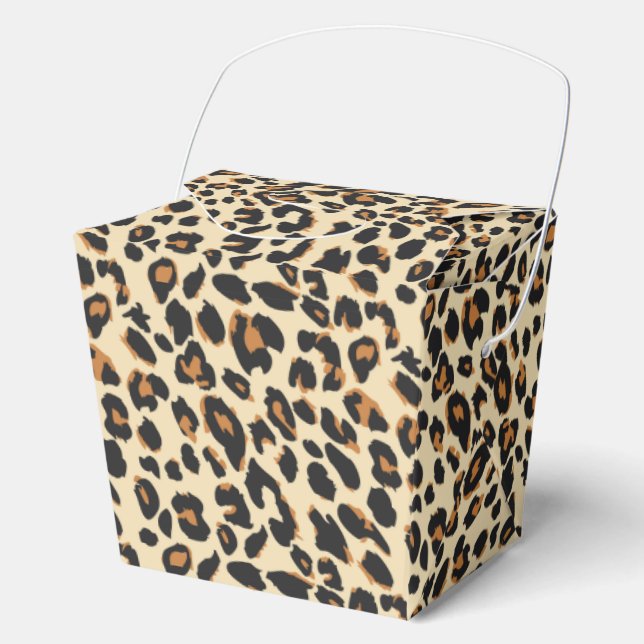 Caja Para Regalos Estampado de leopardo (Anverso)