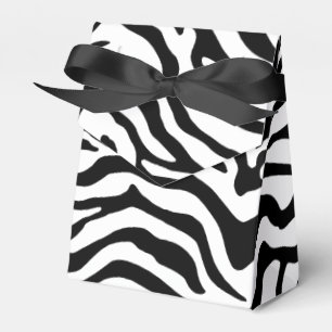 Caja Para Regalos Estampado de rayas de cebra en blanco y negro