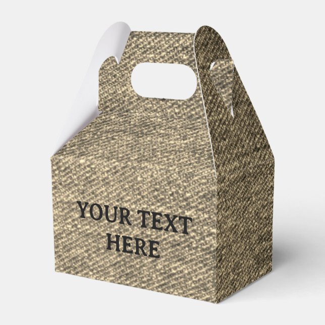 Caja Para Regalos Estampado de vaqueros de mezclilla rústica falsa  (Front Side)