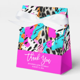 Caja Para Regalos Estampados de Huellas de Pelaje de Animales del Sa