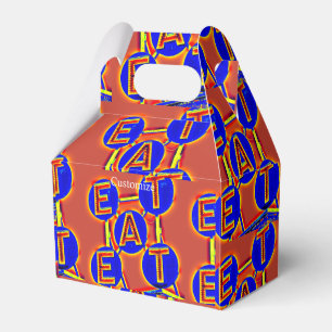 Caja Para Regalos estaño de caramelo rojo/azul