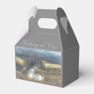 Caja Para Regalos estanque de otoño