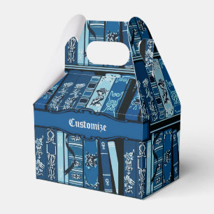 Caja Para Regalos Estantes de libros azules Libros de época Gable