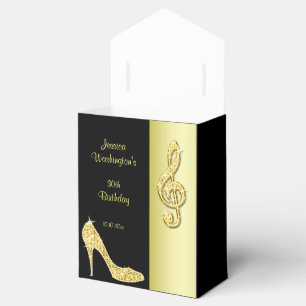 Caja Para Regalos Estilete del oro y cumpleaños agudo de la