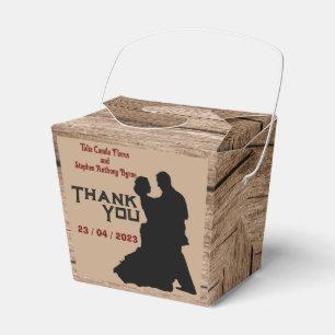 Caja Para Regalos Estilo de madera Boda Favor Box