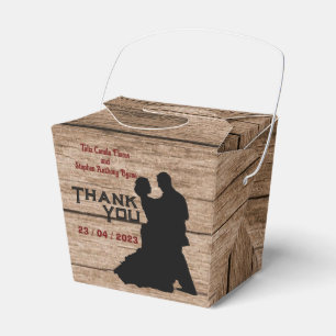 Caja Para Regalos Estilo de madera Boda Favor Box