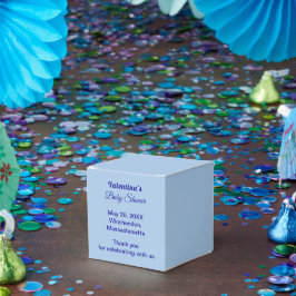 Caja Para Regalos Estilo de tipografía Minimalista Azul Claro Baby S