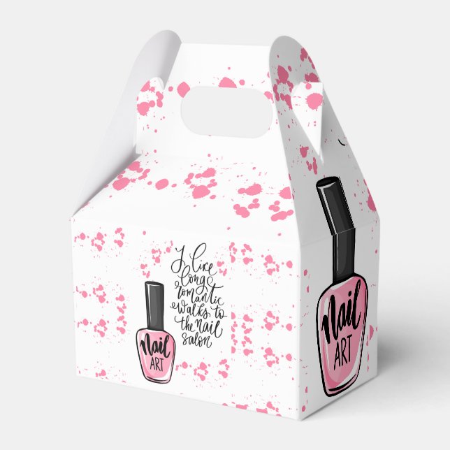 CAJA PARA REGALOS ESTILO NAILS SALON (Front Side)