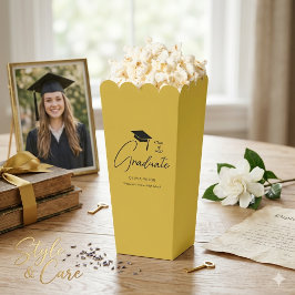 Caja Para Regalos Estilo personalizado de guión graduación M oro pal
