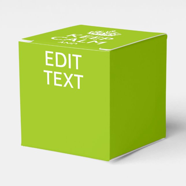 Caja Para Regalos Estilo Verde Android Mantenga la calma y el texto (Costado Anverso)