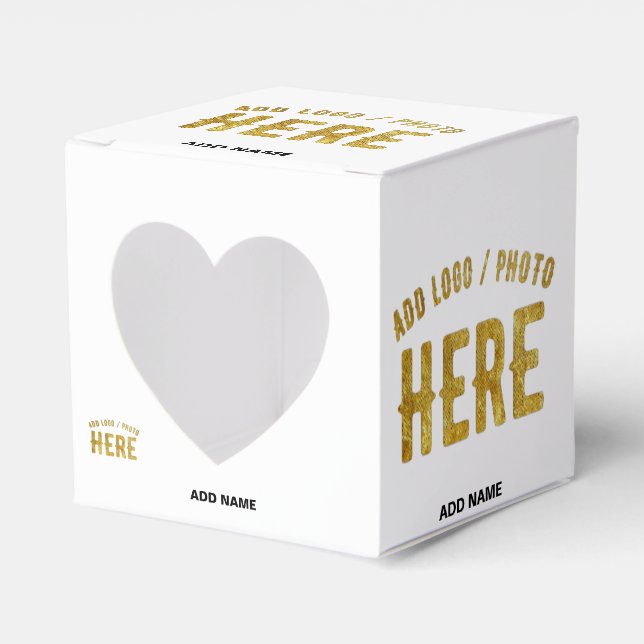 CAJA PARA REGALOS ESTILOSO MODERNO PERSONALIZABLE BLANCO VERIFICADO  (Anverso)