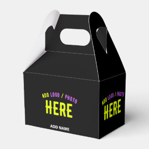 CAJA PARA REGALOS ESTILOSO MODERNO PERSONALIZABLE NEGRO MARCA VERIFI