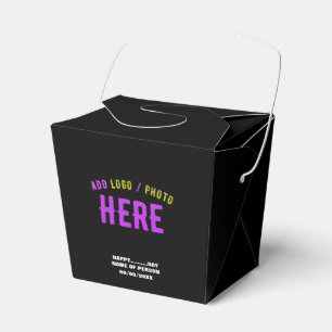 CAJA PARA REGALOS ESTILOSO MODERNO PERSONALIZABLE NEGRO MARCADO VERI