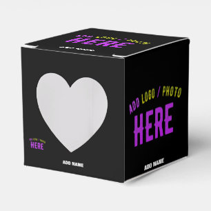 CAJA PARA REGALOS ESTILOSO MODERNO PERSONALIZABLE NEGRO MARCADO VERI