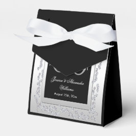 Caja Para Regalos Estilosos diamantes plateados 60 años Boda