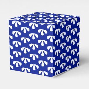 Caja Para Regalos Estrella blanca de nieve patrón cobalto azul