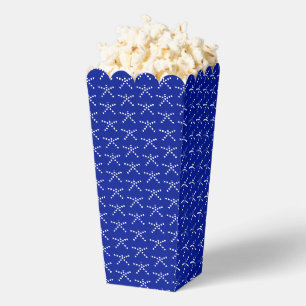 Caja Para Regalos Estrella blanca de nieve patrón cobalto azul