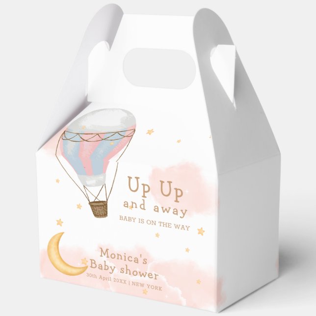 Caja Para Regalos Estrella de la luna de globo aerostático Chica ros (Reverso )