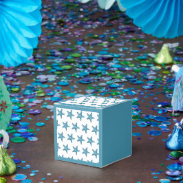 Caja Para Regalos Estrella de mar azul acuarela náutica