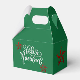 Caja Para Regalos Estrella de Navidades del Purpurina Rojo