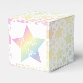 Caja Para Regalos Estrella del arcoiris Pastel Baby Shower