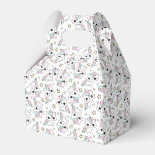 Caja Para Regalos estrellas de unicornio pequeñas y lindas fondo bla