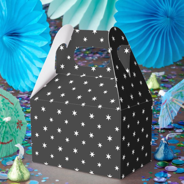 Caja Para Regalos Estrellas del Libro Blanco sobre la decoración neg (Fiesta)