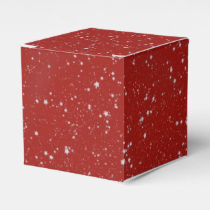 Caja Para Regalos Estrellas del purpurina - rojo de plata