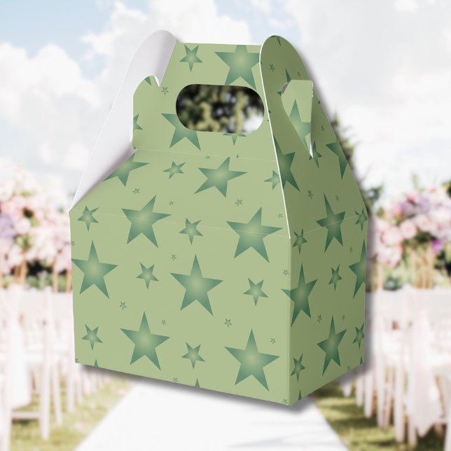Caja Para Regalos Estrellas olivares elegantes y elegantes en verde  (Subido por el creador)