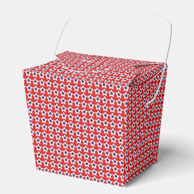 Caja Para Regalos Estrellas Patrióticas (Anverso)
